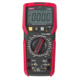 מודד 20A כולל כבלים True RMS, מד טמפרטורה, מד קיבול, מד תדר, מד התנגדות, מד רציפות, מד זרם, מד מתח