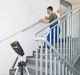 Alternative view of לא במלאי! מאזנת לייזר אדום 360 סוללת לתיום כולל חצובת תלייה