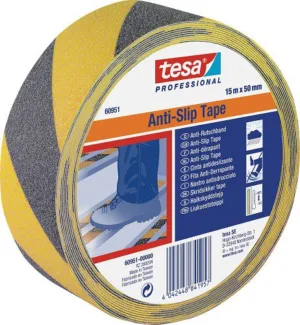 סרט נגד החלקה שחור/צהוב רוחב 50 מ"מ אורך 15 מטר Anti-Slip Tape