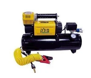 קומפרסור רכב 12v הספק 160 ליטר בדקה מיכל 9 ליטר ופרסוסטט WT-2026M