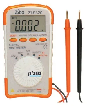 רב מודד מיני מולטימטר, מודד כיס אוטומטי, תדר, קבול, נכנס לכל כיס AC/DC מקט 123438