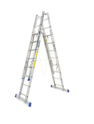 סולם אלומיניום דו-צדדי שחיל 10 שלבים 4.9 מטר 35 ק"ג מקצוענים 180 ק"ג תוצרת חגית