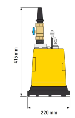 Alternative view of משאבה טבולה 2" גובה 0 לניקוז מי תהום גובה 12 מטר 9.5 ק"ג חד פאזי תוצרת יפן