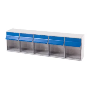 רב תא 5 תאים רוחב 601 מ"מ - צבע שקוף כחול  Multistore Storage Unit No.5 תוצרת ישראל