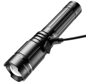 Alternative view of פנס יד 1450 לומן עד 420 מטר כולל סוללה נטענת 4000mHa טעינת USB-C ומתאם 3xAAA