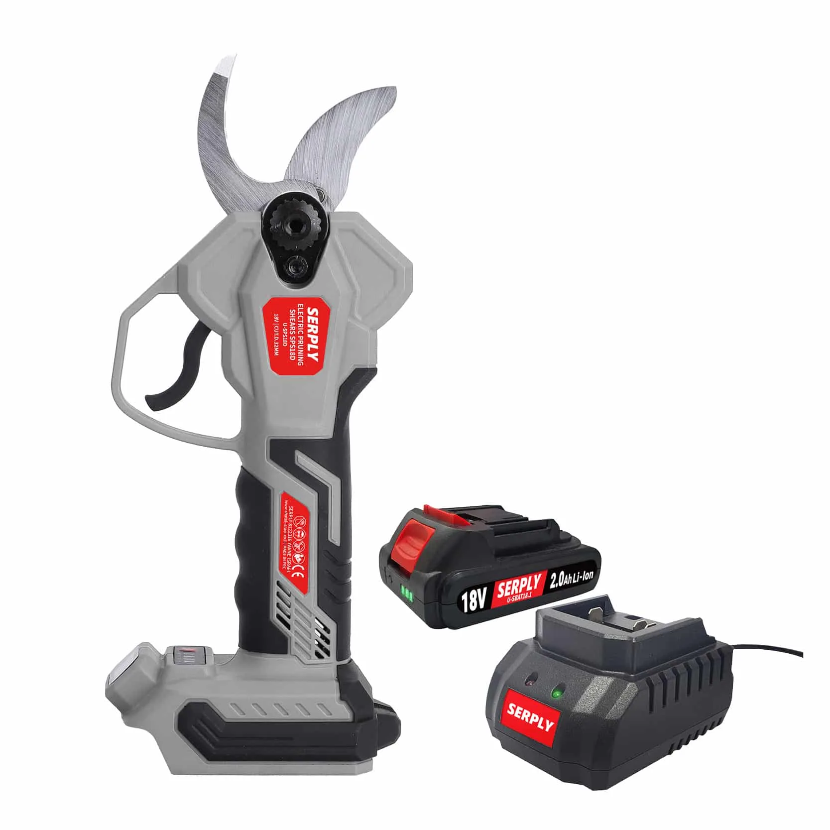 מזמרה דיגיטלית BL 18 Serply עם סוללת 2AH ומטען