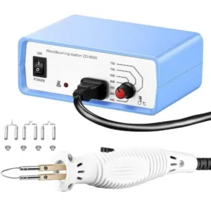 מלחם צורב לעץ 40w חד פאזי 450-750 מעלות כולל סט 8 ראשים לתחנת הלחמה בעץ