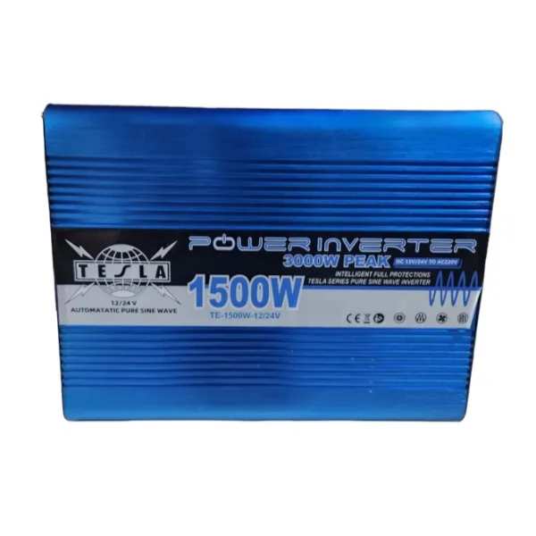 ממיר מתח לרכב סינוס טהור 1500W מ-12V ל-220V