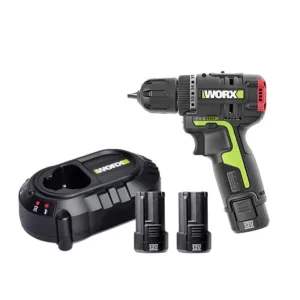 מברגה / מקדחה נטענת WORX WU130 12V כולל 2 סוללות 2x2A ומטען מהיר בתיק