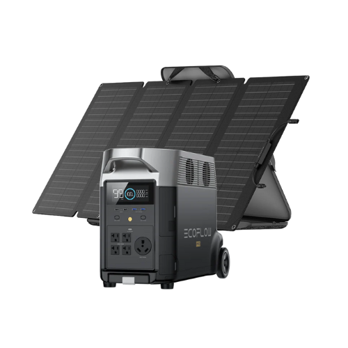 קיט סולארי ECOFLOW - תחנת כח DELTA3600 קיבולת 3.6Kwh -הספק 3.6KW + פאנל סולארי מתקפל 400W