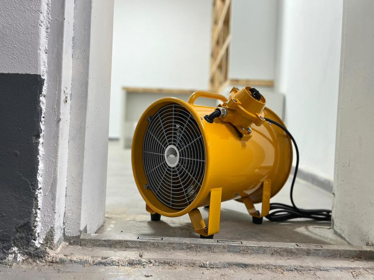 מאוורר תופי נייד "12 מוגן פיצוץ 3900 מק"ש 69dB תוצרת ATEX – תמונה 2