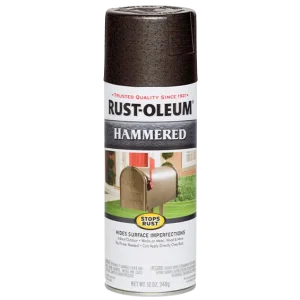ספריי צבע למתכת מרוקע Hammered - ליישום ישירות על גבי חלודה - תכולה 340 גרם לכיסוי 2 מ״ר - צבע ברונזה כהה