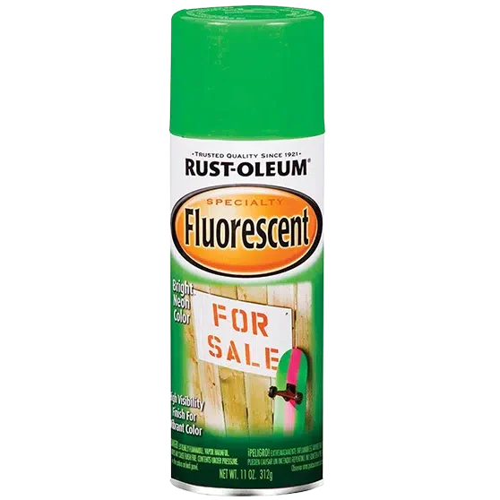 ספריי צבע פלורסנט - אפקט צבע זוהר fluorescent - תכולה 312 גרם לכיסוי 2 מ״ר - ירוק