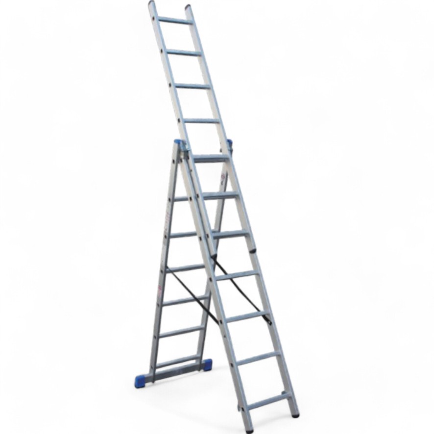 סולם אלומיניום ג' 3x7 עד 4.23 מטר 10.65 ק״ג עד 150 ק״ג ⋌ לשימוש ביתי