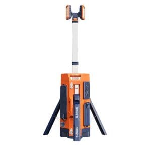 עמוד זרקור תאורה נטען 24.5v/חשמלי 98Wh עד 17,000 לומנס מתכוונן 0.65-2.2 מטר עד 150 שעות עבודה – תמונה 3