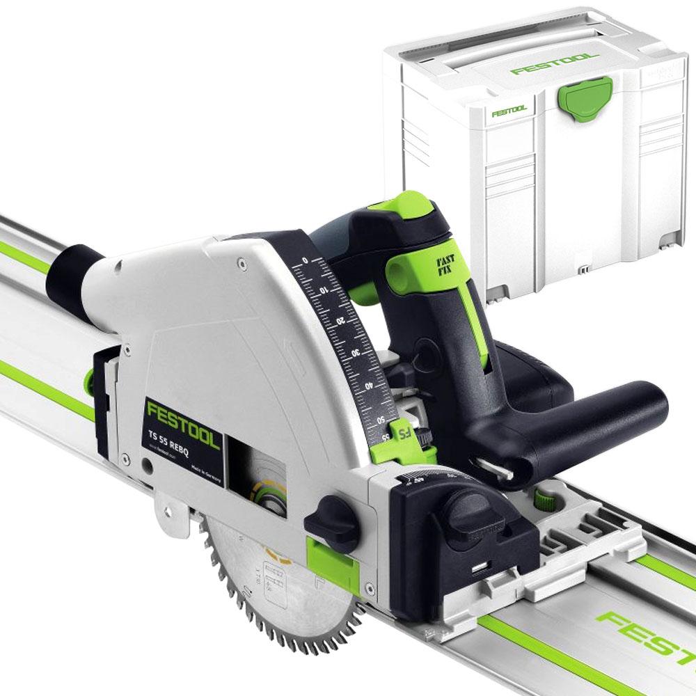 מסור עגול חשמלי "¼6 הספק 1200w דגם TS55 REBQ תוצרת FESTOOL כולל מסילה 1.4 מטר
