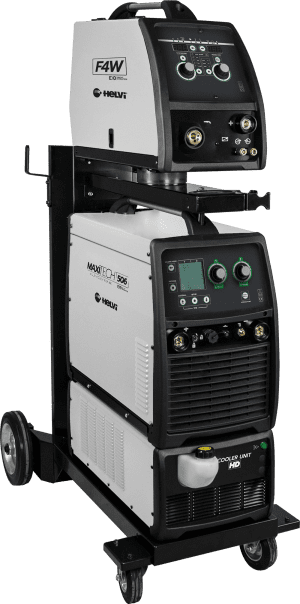 רתכת סינרגטית Co2 תלת פאזי עד 500A כולל מסך LCD מזין חיצוני ועגלה MIG/TIG/אלקטרודה