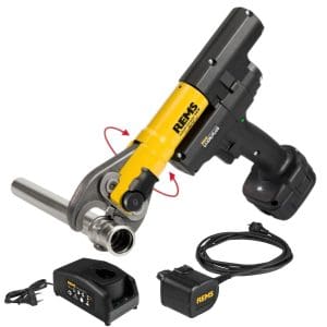 מכשיר לחיצה נטען 14.4v וחשמלי REMS - לצנרת מולטיגול מקורי שער הגולן - כולל 4 טבעים 16,20,25,32 מ"מ