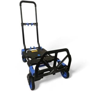 עגלת משא אלומיניום מתקפלת עד 70/137 ק״ג משולבת עגלת פלטפורמה 2 ב-1 פלטפורמה עד 137 ק״ג