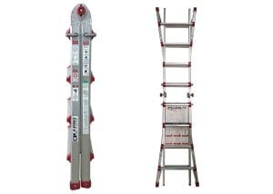 Alternative view of סולם אלומיניום טלסקופי 3.10 מטר KAPRO 4X3 403-A03 משקל 11 ק״ג
