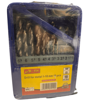 סט 19 מקדחים HSS מידות 1-10 מ"מ כל 0.5 מ"מ