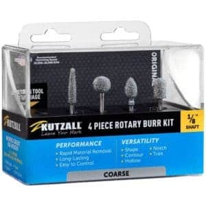 סט 4 כרסמים לפיסול בעץ ציר ״1/8 SHAFT, 4 PIECE COARSE BURR KIT (T-18-E, S-38-E, BN-14-E, FL-14-E)