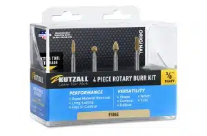 סט 4 כרסמים לפיסול בעץ ציר ״1/8 SHAFT, 4 PIECE FINE DETAIL BURR KIT (T-116-EG, S-18-EG, BN-116-EG, FL-18-EG)