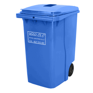 פח אשפה למחזור נייר צבע כחול 360 ליטר
