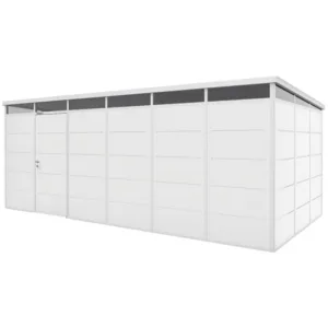מבנה קל מחסן גינה אוורסט 60/30 – לבן 6x3 מטר