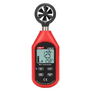 מד רוח דיגיטלי כולל BLUETOOTH החל מ 0.1 מטר לשניה כולל מהירות מרבית וממוצעת