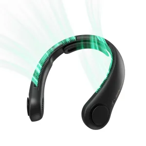 מאוורר צוואר נייד JISULIFE דגם NECK FAN LIFE 4 USB צבע שחור