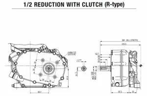 Alternative view of מנוע בנזין 4 פעימות RX4 2:1 Clutched Reduction Engine