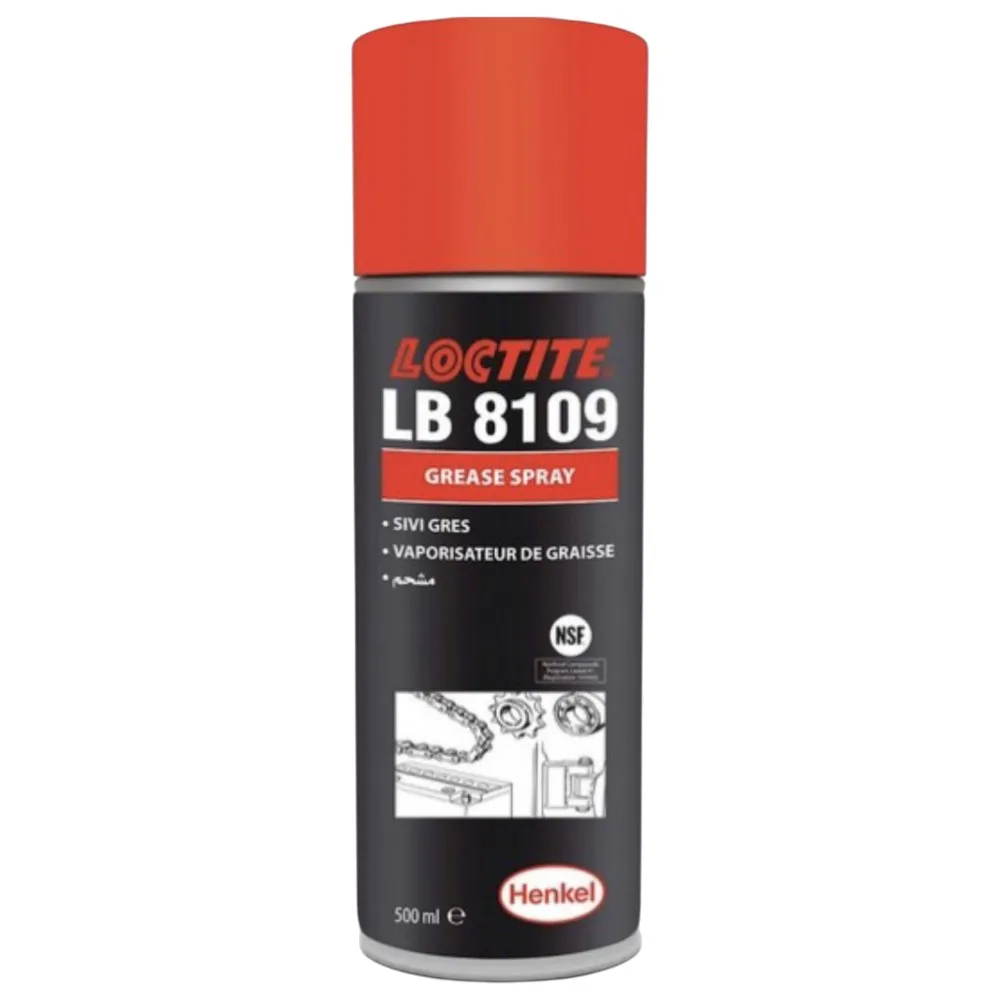 לוקטייט 8109 (500 מ"ל) - ספריי גריז מאושר NSF - מארז 12 יחידות