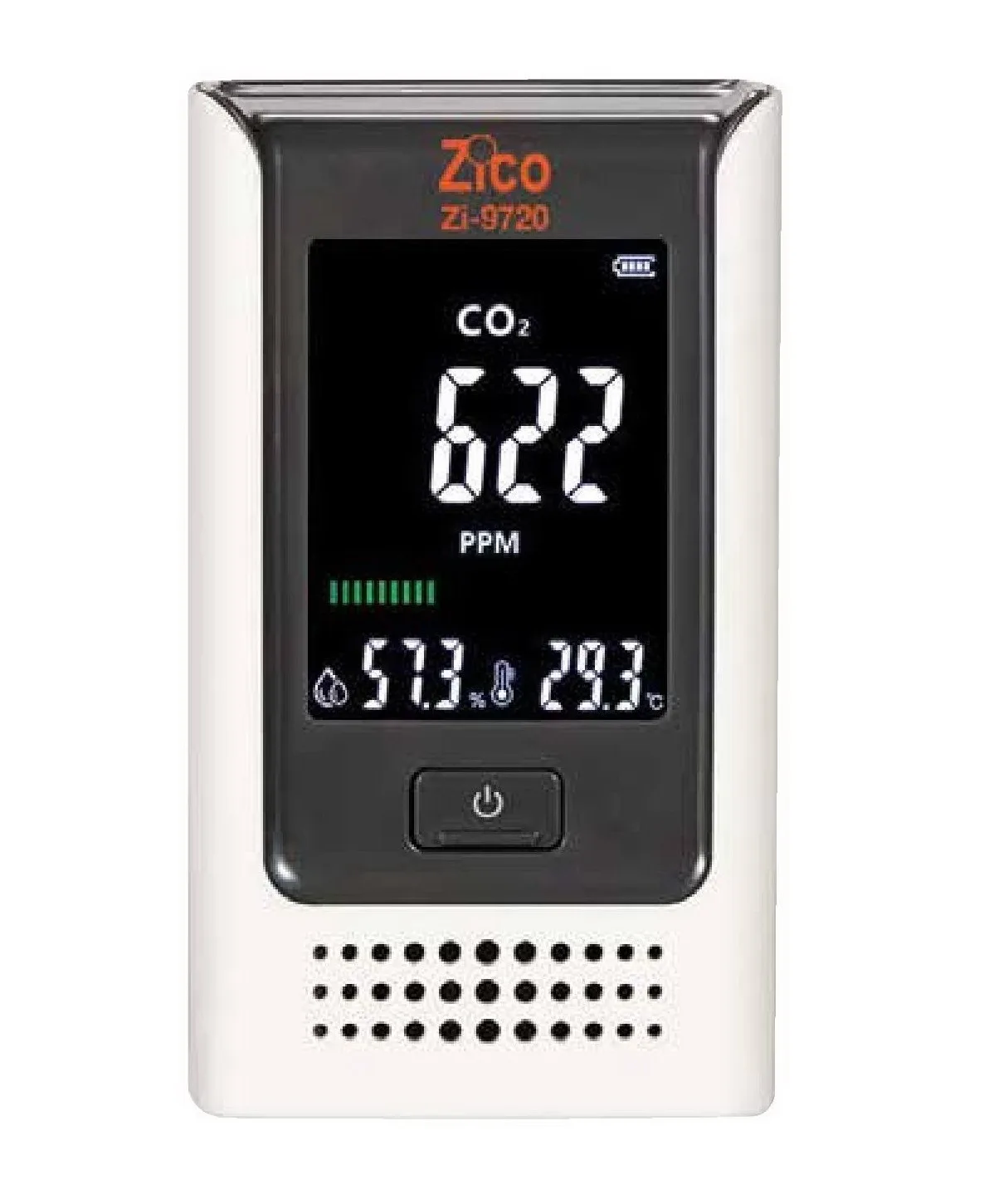 מודד רמת פחמן דו חמצני באוויר CO2 בטווח 0-5000PPM - כולל מדידת טמפרטורה ולחות חיישן NDIR אינפרא-אדום