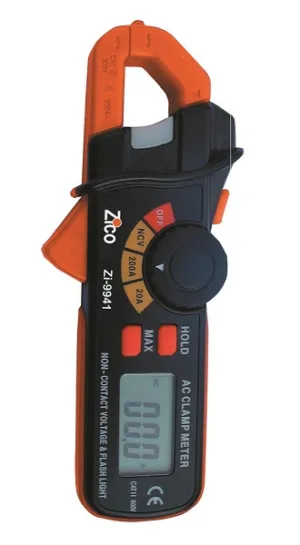 צבת מדידת חשמל ZI-9941 פנס‎ + 200A AC צבת