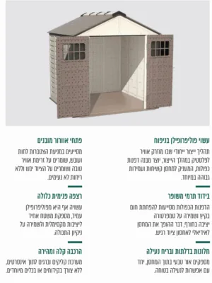 Alternative view of מחסן גלבוע רוחב חזית 2.10 מטר גובה 2.52 מטר עומק 1.15 מטר