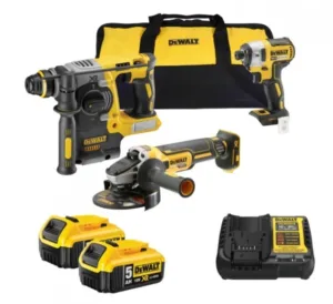 סט 3 כלים - נטען Brushless פטישון 273 אימפקט 845 ומשחזת 413 20V כולל 2 סוללות 5Ah