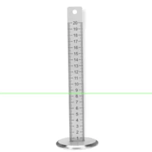 סרגל נירוסטה למדידה וסימון ליישור ריצוף עם מאזנת לייזר 150 מ"מ