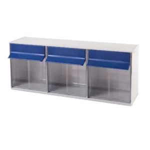 רב תא 3 תאים רוחב 601 מ"מ - צבע שקוף כחול Multistore Storage Unit No.3 תוצרת ישראל