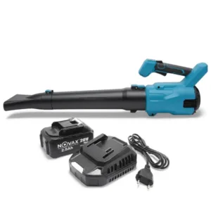 מפוח נטען 20v מנוע Brushless מהירות 52 מ/ש כולל סוללה 2.0Ah ומטען (תואם לסוללות Makita 18v)