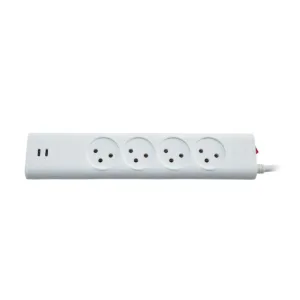 רב שקע 4 שקעים - כולל כבל באורך 1 מטר עד 3500w כולל מפסק ו2 יציאות TYPE C