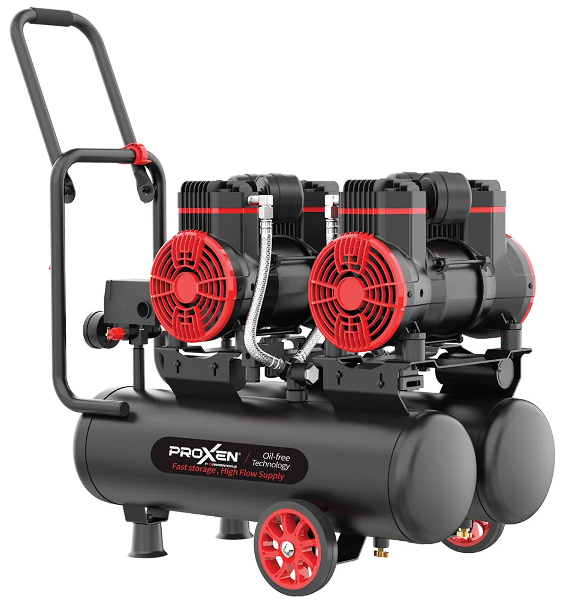 קומפרסור חשמלי 2900w חד פאזי 22 ליטר שקט ויבש 4 כ"ס עד 500 ליטר/דקה משקל 37 ק"ג