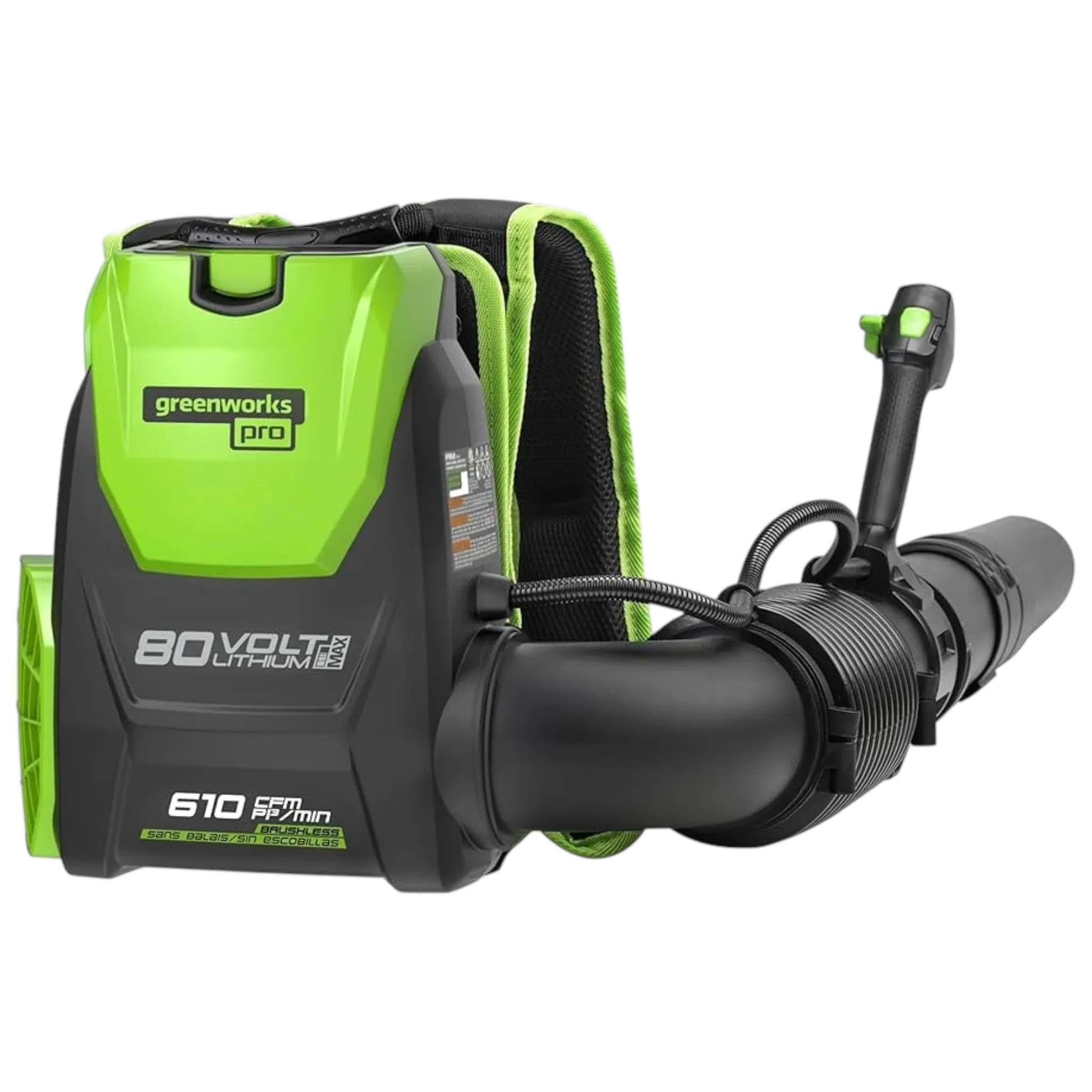 מפוח גב נטען 80v מנוע Brushless מהירות 290 קמ״ש - גוף בלבד