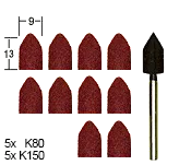 דיסק לטש חוד ג.80/150 (10 יח' ומוביל) לדרמל ציר "1/8