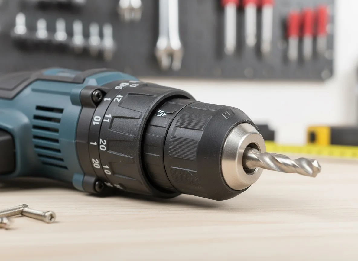 תקריב של טבעת המצמד והמומנט במברגה נטענת Brushless