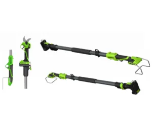 מוט הארכה טלסקופי 1.29-2.00 מטר נטען 24v עם מערכת שליטה מרחוק למסורי שרשרת מיני ומזמרות