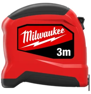 מטר מדידה 3 מטר רוחב 16 מ"מ קומפקטי לכיס Milwaukee Slim Gen II