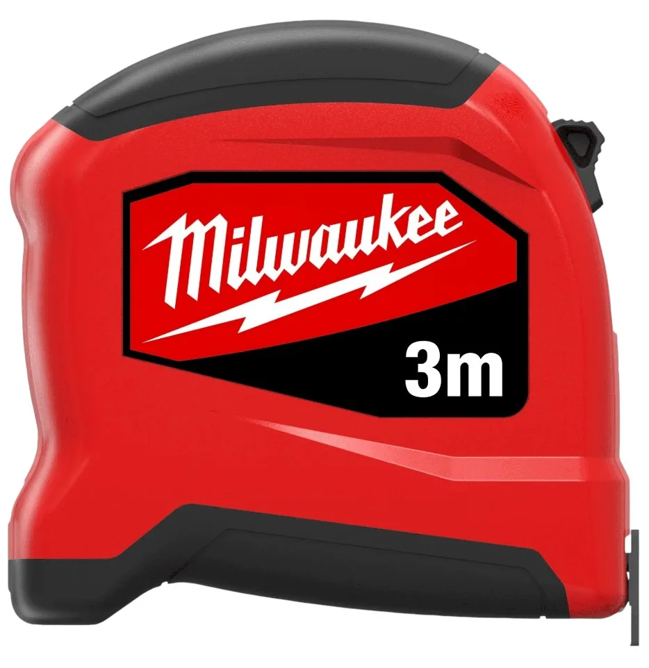 מטר מדידה 3 מטר רוחב 16 מ"מ קומפקטי לכיס Milwaukee Slim Gen II