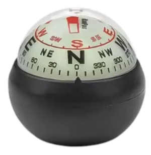מצפן מגנטי מקצועי שולחני נייד 3x3x3 ס"מ - להגדרת קירות במבנה - לבדק בית - קיר צפוני / קיר דרומי וכדומה - זוהר בחושך