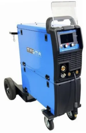 מכונת ריתוך co2 תלת פאזי עם עגלה כולל ידית 315 אמפר עד חוט 1.2 מ״מ - משקל כ 47.3 ק״ג